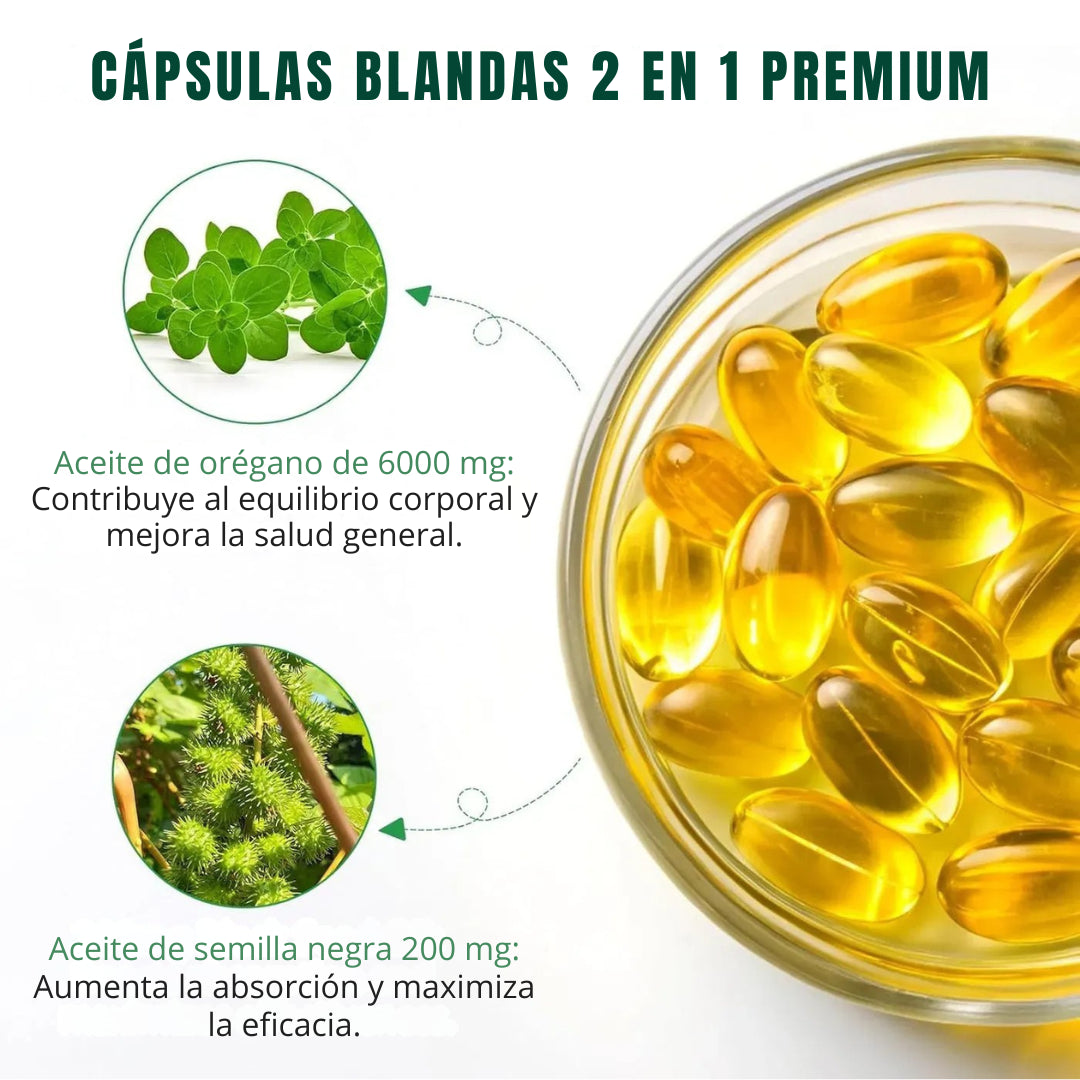 Aceite de Orégano con Aceite de Semilla Negra